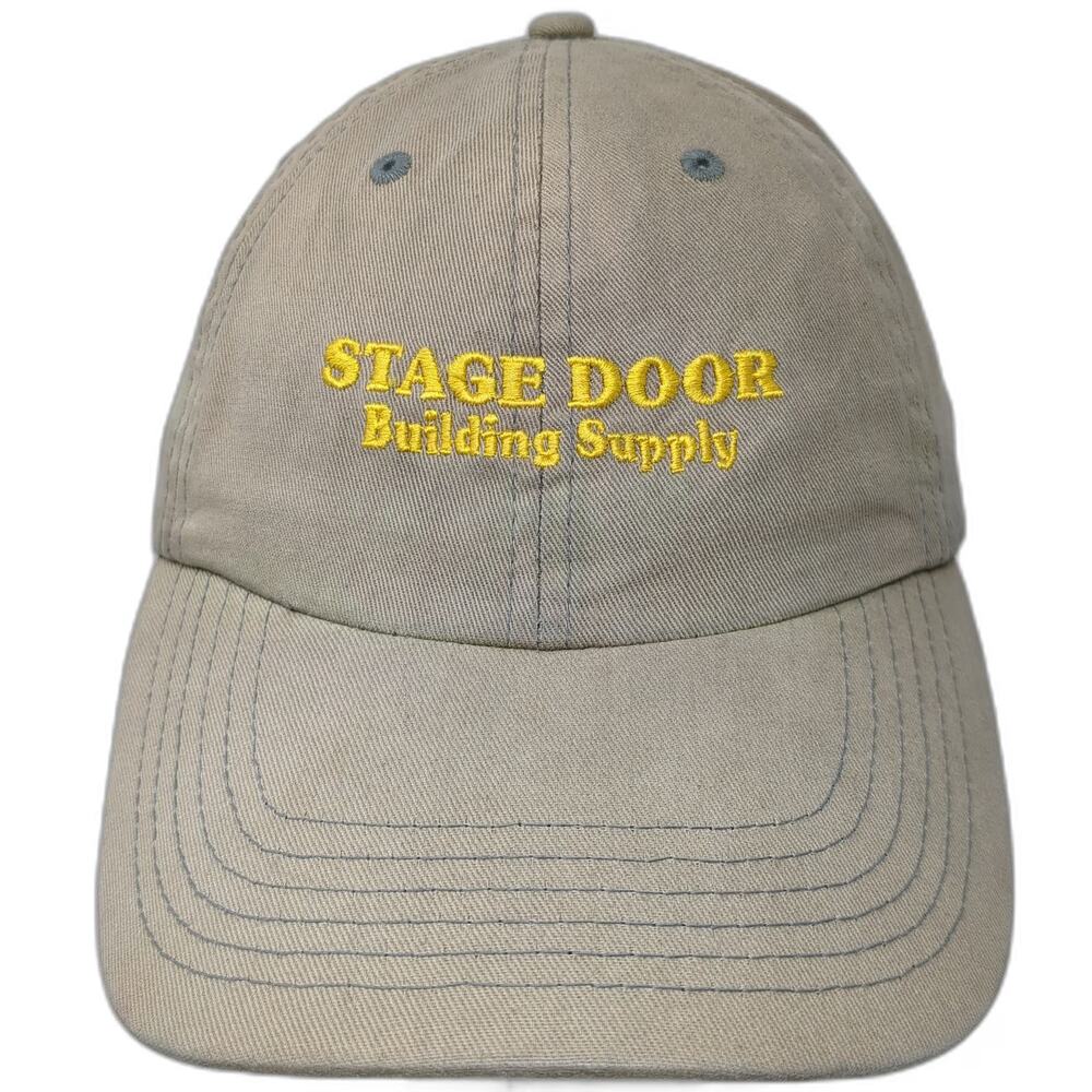 Big Baseball Cap Beige One Size Stage Door Building Supply Embroidered Hat